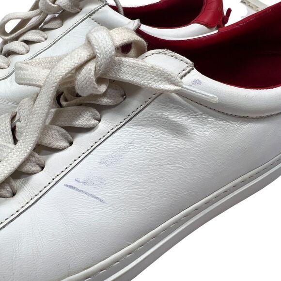Givenchy Urban Knots Leather Sneakers Size EUR 39.5 White Red Heel Tab Designer - Picture 7 of 9